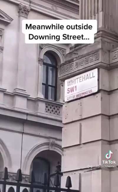 Meanwhile outside Downing Street this week….
