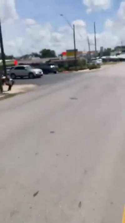 Oversize 18 wheeler load gets stuck on train tracks in Texas