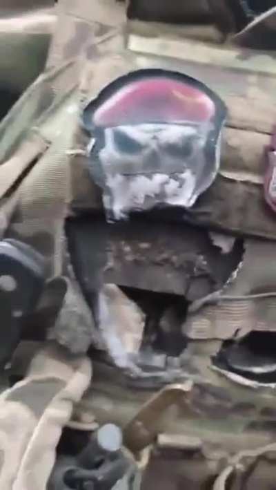 Body armor saved life of a soldier who got hit by 30mm round
