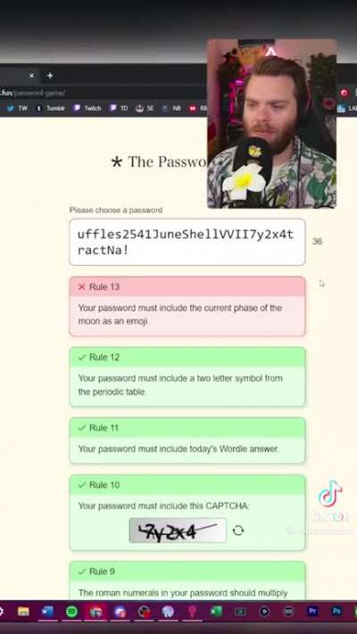 Password requirements