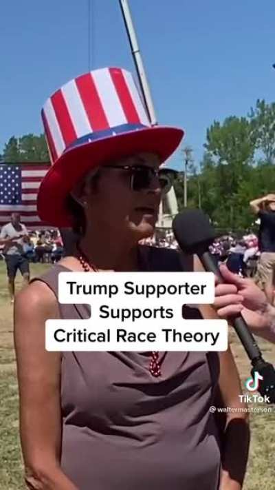 Trump Supporter Supports Critical Race Theory