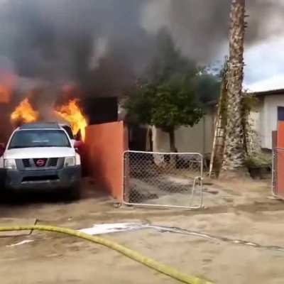 Man runs into burning home to save his dog