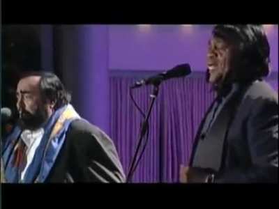 James Brown and Luciano Pavarotti's insane live performance of "It's a Man's World" in Paris back in 2002