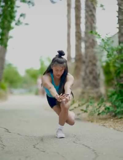 A gymnast’s strength and balance