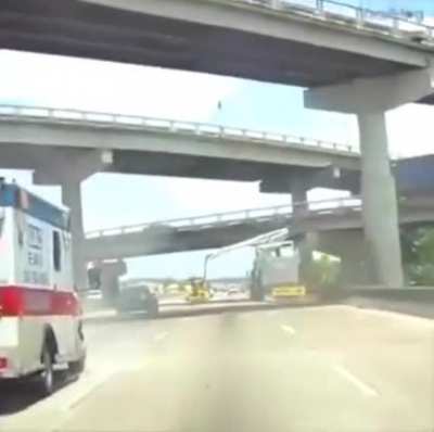 To drive under an overpass