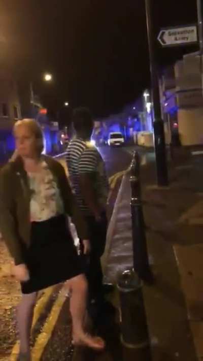 "play it cool, let's just get out and pretend we meant to do that"