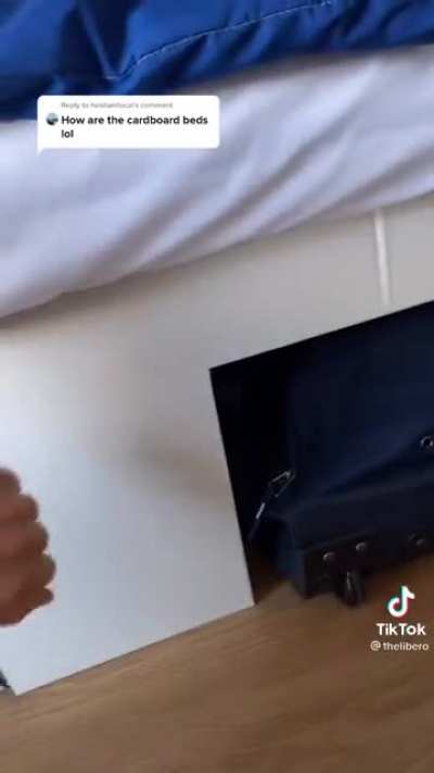 The cardboard Olympic beds are super sturdy