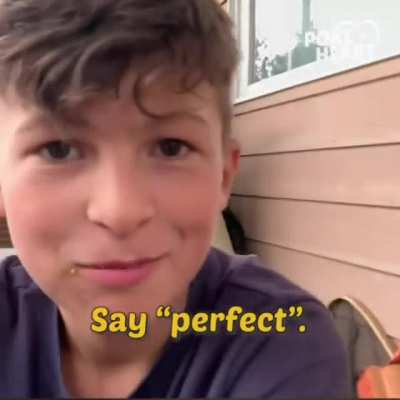 Say "perfect"