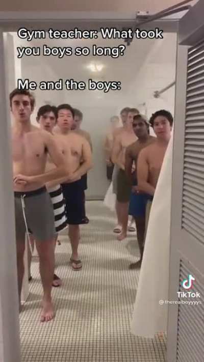 Group Shower with the Boys