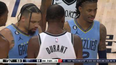 [Highlight] Durant and Brooks get chippy even after picking double techs