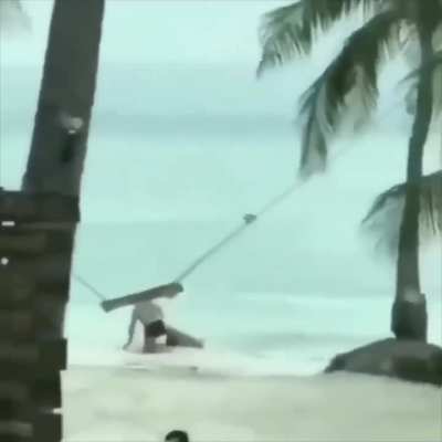 Trying to take a swing