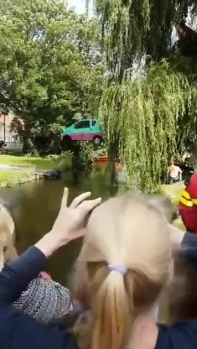 Successfully Jumping a Stream in a Car