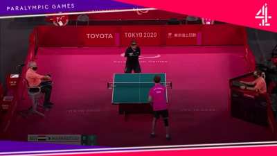 Egypt’s Ibrahim Hamadtou lost his arms in an accident aged 10... To improvise, he holds the table tennis bat in his mouth.