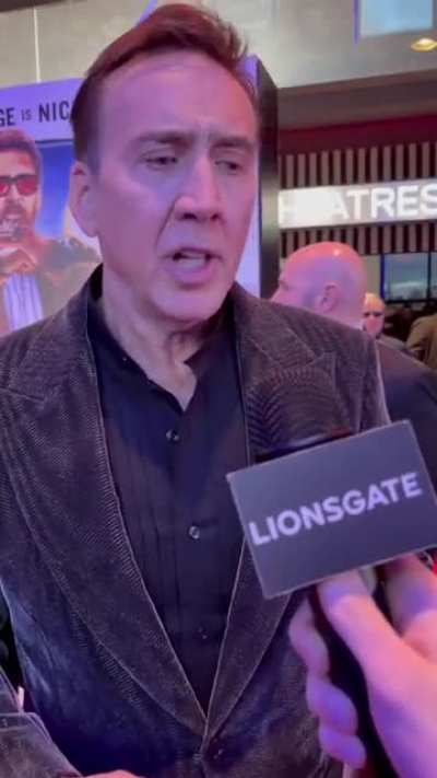 Just an update on things Nicolas Cage likes: shortbread ✅ trees ✅