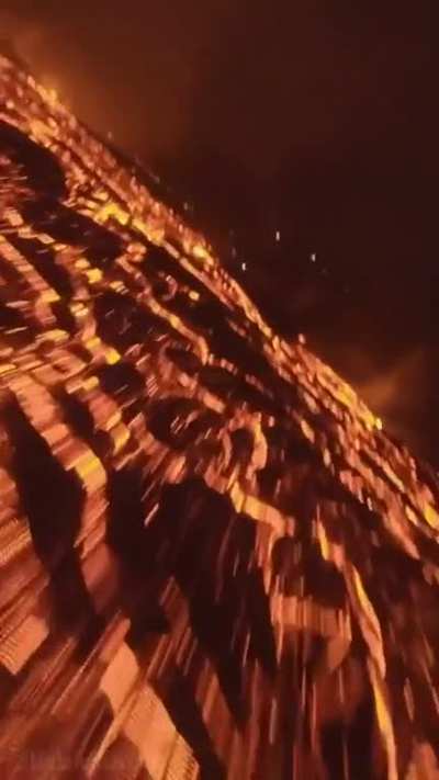 ? Drone footage of volcano erupting at night (Fagradalsfjall volcano in Iceland)