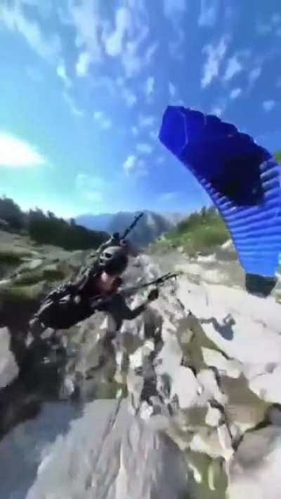 Insane paragliding skills