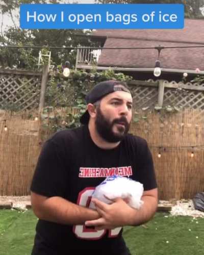 How I open bags of ice