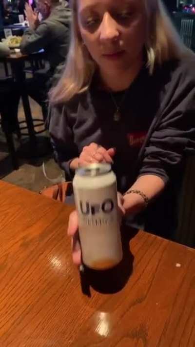 A different way to drink a can