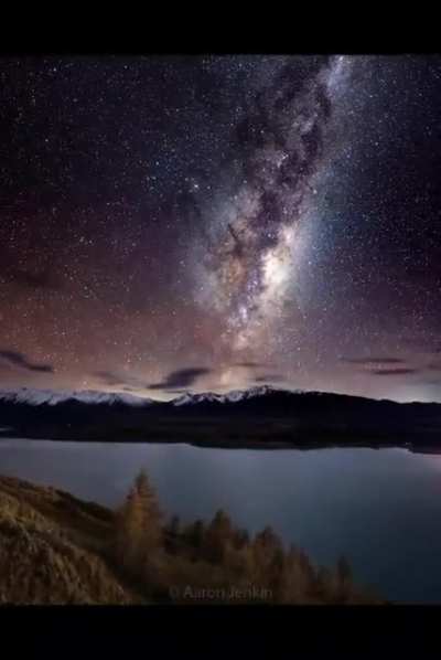 ? Milky Way rising above the fog on Lake Tekapo