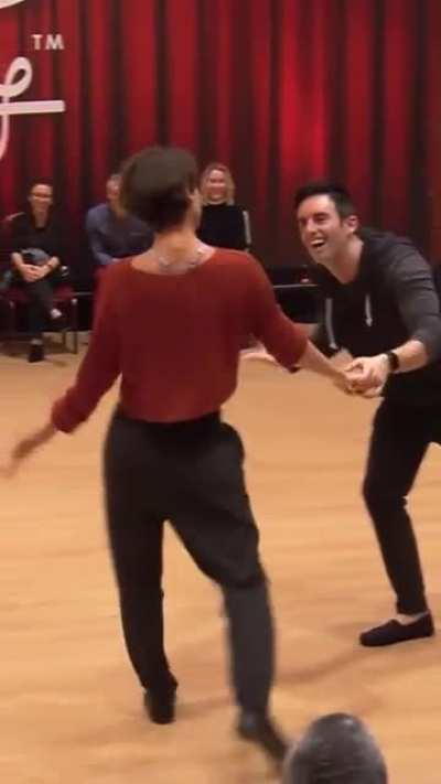 Fun fact: the partner and song for this contest were chosen on the spot! ?