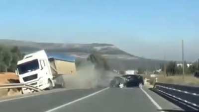The truck tried