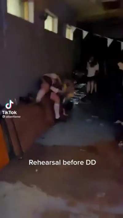 If the stage show doesn't work out, there's always wrestling
