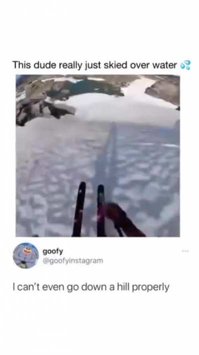 Skiing over water