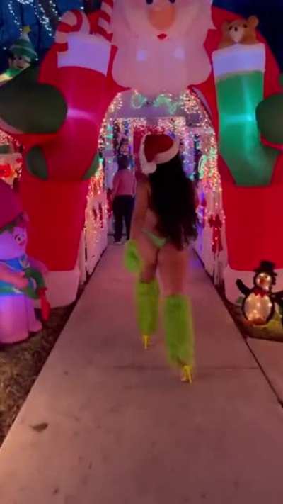 Walking half-naked at a place for kids and families.