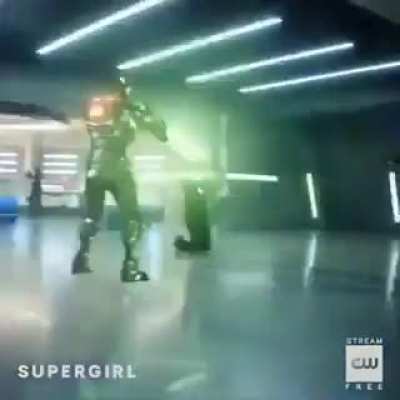 This is a real clip from the real Supergirl show on the real CW channel.