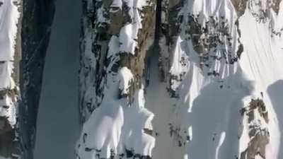This ski route looks out of Mission: Impossible