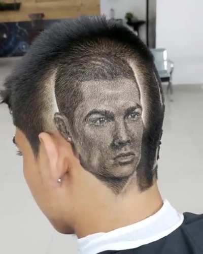 Incredibly life like Cristiano Ronaldo haircut