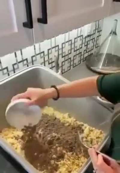Making a cake