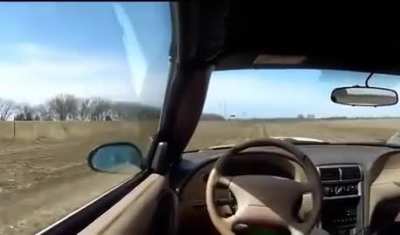 Man has medical episode and falls unconscious at the wheel at high speed, survives