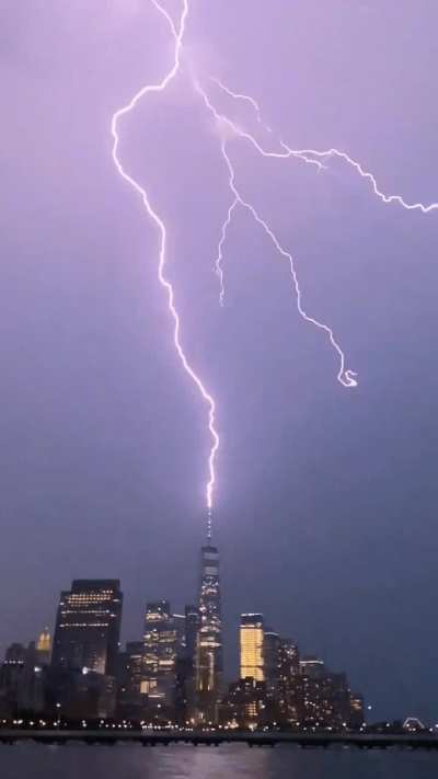 ? Lightning striking One World Trade Center