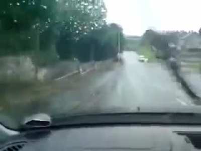 Guy drenched kids at a bus stop for no reason