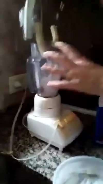 To blend bananas