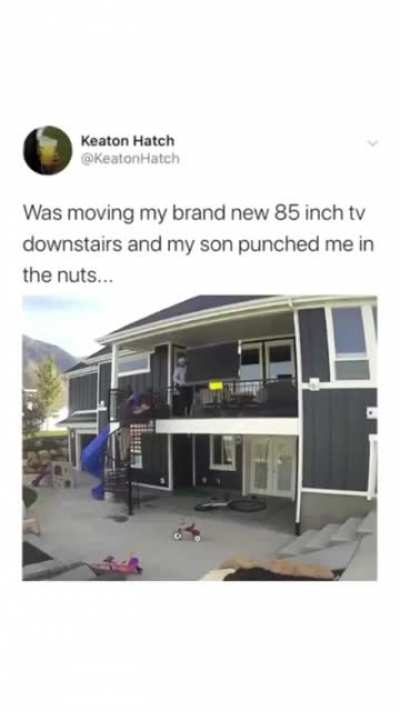 Aren’t kids great? Hey dad! NUT CHECK!