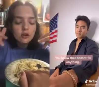 Now you have pasta sauce all over your face