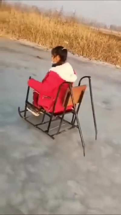 This chair for the ice