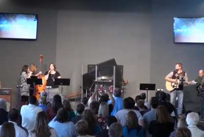 playing drums in church
