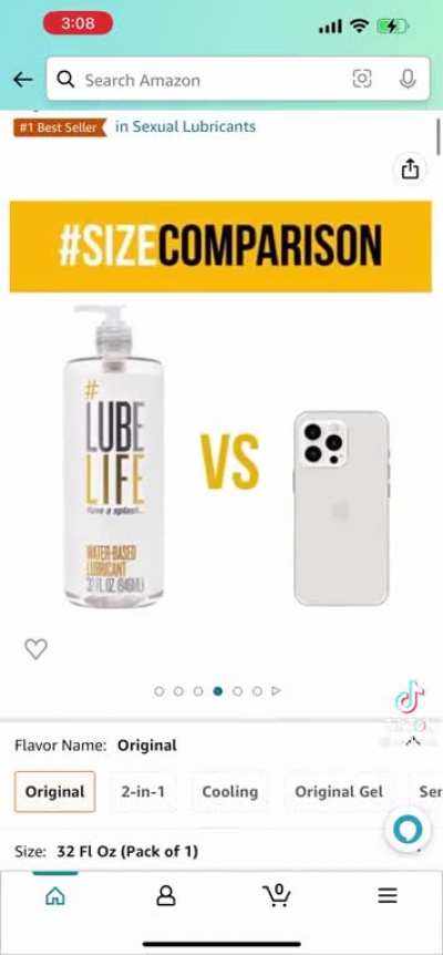 The size comparison is both helpful and hilarious