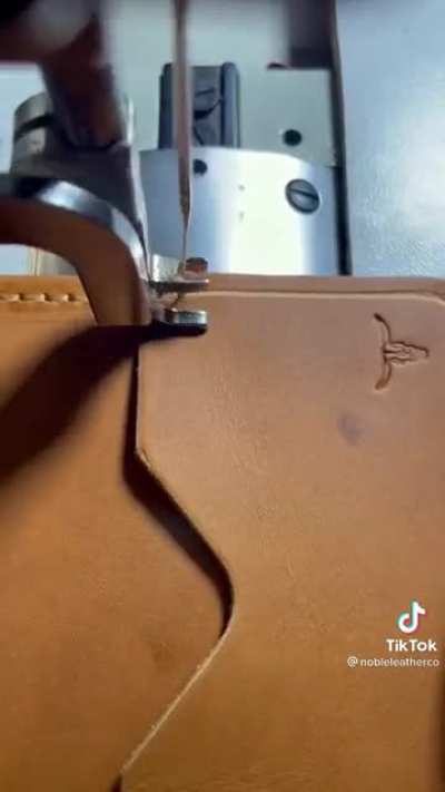 How this guy cuts leather