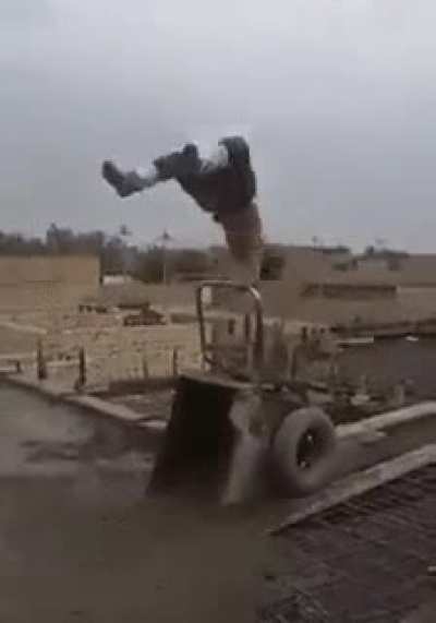 HMB while I carry this load of concrete mix by myself
