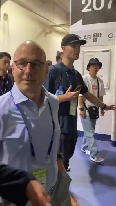 [Highlight] [Yakyu Cosmopolitan] New York Yankees GM Brian Cashman on witnessing Yoshinobu Yamamoto’s no-hitter, “It was fantastic. It was great for the fans and I’m glad I got to see it first hand." He is then asked, “So next year?” Which he then replied