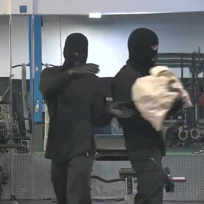 Even robbers need to work out. How else they gonna lift those televisions?