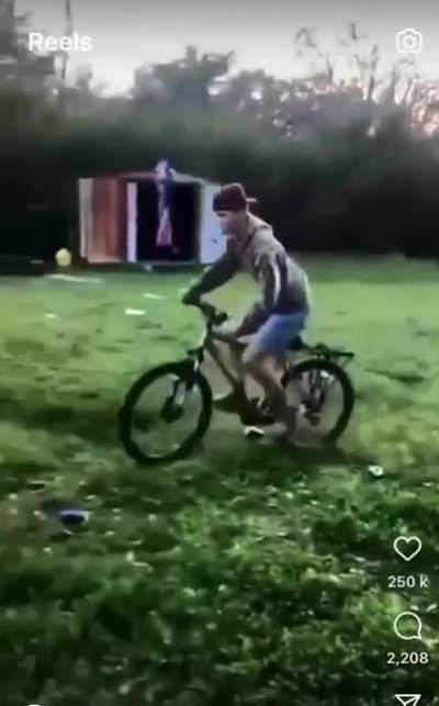 When doing stunts on a bike becomes harder than it looks.