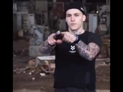 Dude just casually testing a bulletproof vest