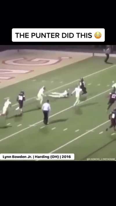 The punter did this