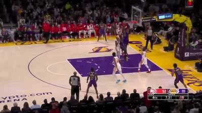 [Highlight] LeBron takes it coast to coast for the two handed jam