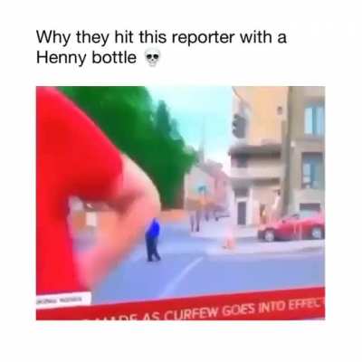 imagine it smashed off his head, not cool